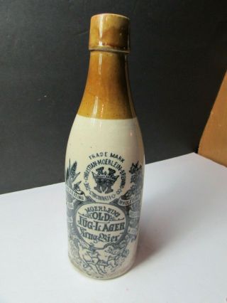 Vintage Christian Moerlein Brewing Company Cincinnati Ohio Stoneware Beer Bottle