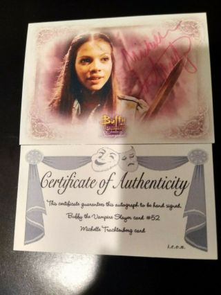 Official Autographed Buffy The Vampire Playing Card (michelle Trachenberg)