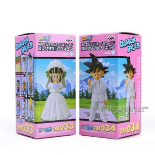 Anime Dragon Ball Z Son Goku Chichi Pvc Figure Toys Wedding Cake Topper Dolls
