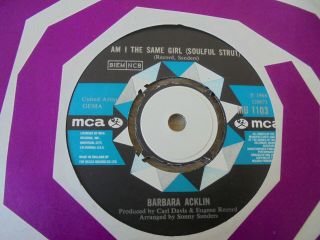 Barbara Acklin - Am I The Same Girl (soulful Strut) 1968 Uk 45 Mca Northern Soul
