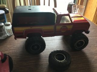 Rare Vintage Tonka Pick Up Truck With.  Topper And Spare.  About 2 Feet