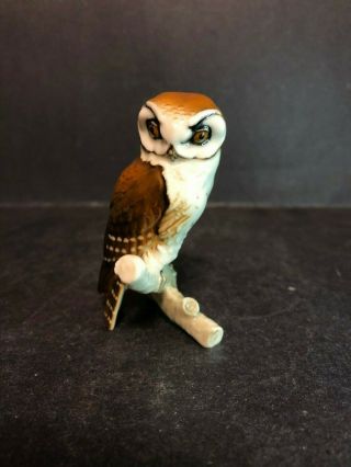 Rare Vintage Signed Hutschenreuther 1814 Bavaria Germany Porcelain Owl Figurine