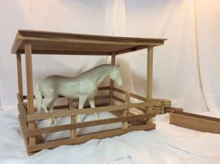 Toy Horse Barn Shed - Breyer,  Model Horse - 1980s Jcp,  Wood -