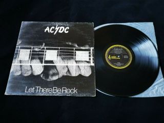 Ac/dc Let There Be Rock Vinyl Lp Record Alberts Aussie Black Label Press Oop