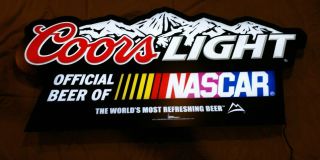 Coors Light Nascar Light Led Neon Man Cave Lamp Bar Sterling Marlin Beer Sign