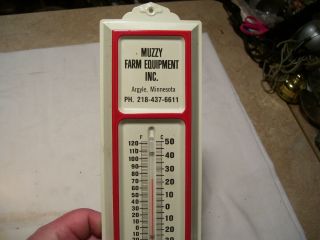 Vintage John Deere Farm Equipment Advertising Thermometer Argyle MN Minnesota 2
