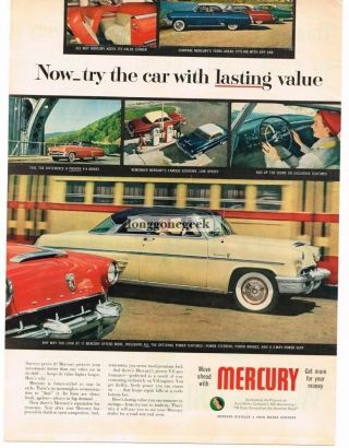 1953 Mercury Monterey Yosemite Yellow & Black 2 - Door Coupe Vtg Print Ad