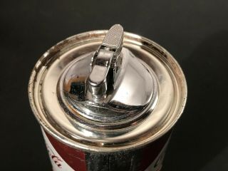 1960 ' s Diamond Harlequin Coca Cola Tin Steel Coke Can Table Lighter - Japan 4