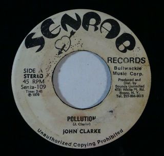 Reggae 45 John Clarke Pollution On Senrab