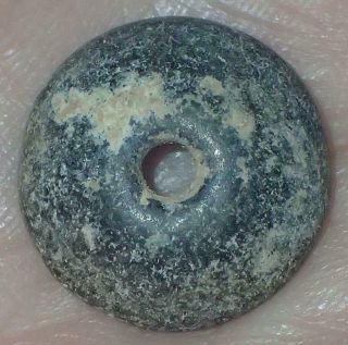 17mm Ancient Roman Spindle Whorl Stone Bead,  1800,  Years Old,  S1291