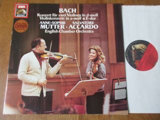 Bach - Conc For 2 Violins / Mutter / Accardo / Emi 40004 4 / Stereo Ed1 1983 Nm -