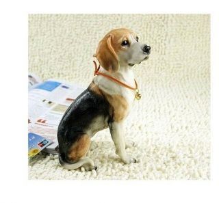 Dogs Beagle Puppy Dog Sat Resin Figure Figurine Us Un30