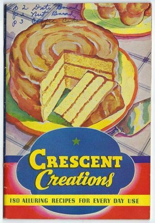 Crescent Baking Powder 180 Alluring Recipes Vintage Recipe Book Booklet Cookbook