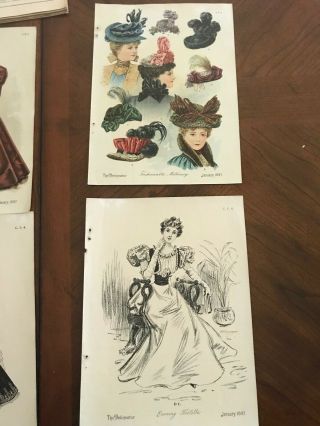 Delineator,  Jan 1897 & May 1903 (2) Women ' s Fashion,  Great Graphics,  Butterick 3