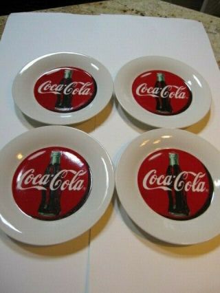 Coca - Cola Gibson Luncheon Plates,  Set Of 4,  8 "