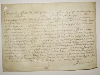 1815 Uk Latin Document Autograph Signed Harcourt Possible 3rd Earl Harcourt