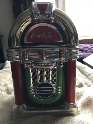Gibson Coca Cola Retro Rock N Roll Jukebox Cookie Jar Canister 2002 Large