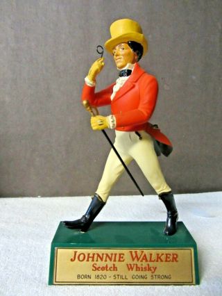 Vintage Johnnie Walker Scotch Whiskey Advertising Figurine Made In England 8 1/2
