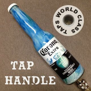 Corona Beer Tap Handle Ocean Earth Beach Art Bottle Marker Tapper Knob Upcycled