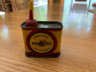 Antique Pennzoil Handy Oil Can - 4 Oz.  1950’s Vintage.