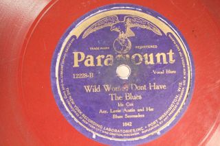 Blues Ida Cox Lovie Austin Wild Women Dont Have The Blues Paramount 12228