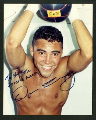 Oscar De La Hoya Boxing Champion Signed Autographed 8 X 10 Photo The Golden Boy