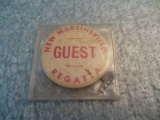 Martinsville Regatta Pin On Badge Mfg By The Whitehead & Hoag Co.  Newark Nj