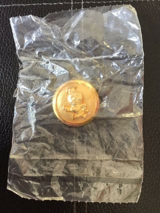 Mcdonalds Speedy Gold Toned Button Cover