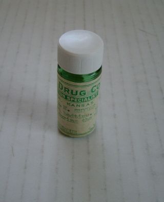Vintage 1959 Glass Empty Pill Bottle Linck Drug Co Dated 3/14/59 Salina,  Kansas
