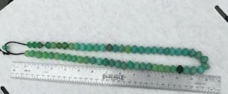 Vintage Seafoam Uranium Vaseline African Trade Beads Strand Of 60 - 7 Clear Green
