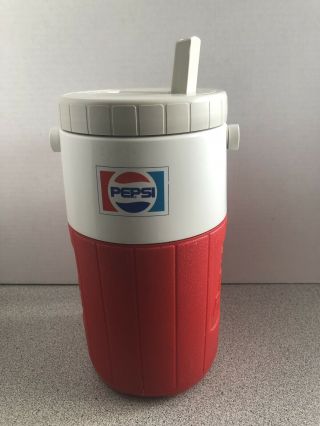 Coleman Vintage Pepsi Pizza Hut Relief Pitcher Drink Jug With Spout And Handle