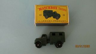 Matchbox 68a Radio Truck With " D " Box