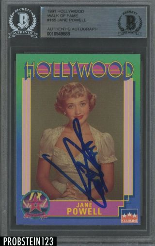 1991 Hollywood Walk Of Fame 165 Jane Powell Signed Auto Autograph Bgs Bas