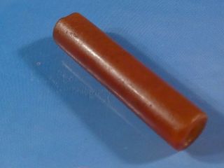 Ancient Pre - Columbian Tairona Red Agate Tube Bead 28.  9 By 6.  6 Mm Concave
