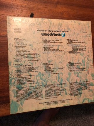 Woodstock Festival - 3 Vinyl Album LP Record Set - Cotillion - SD 3 - 500 - LP 3