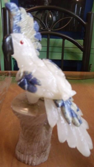 Collector Bird - Cockatoo,  (resin ?) Has The " Look " Of Marble