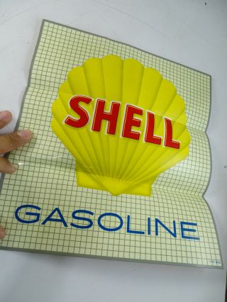 Vintage Shell Gasoline Oil Store Service Station Window Sticker Decal Logo Old