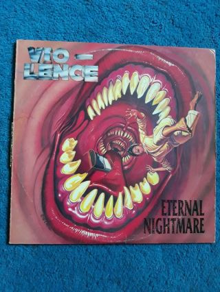 Vio - Lence Eternal Nightmare Lp 1988 1st Edition Vg Vg,  Mechanic Records Rare Oop