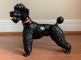 Breyer Vintage Glossy Black Poodle With Red Collar
