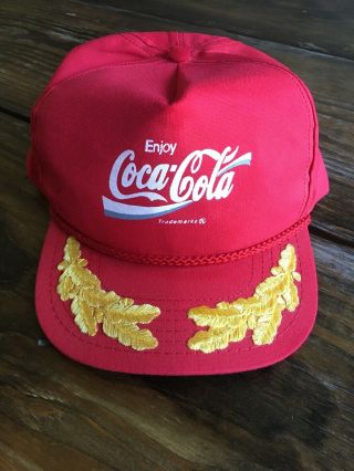 Vintage 1980’s Rare Coca Cola Snapback Trucker Hat Never Worn Made In Usa
