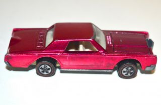 Vintage 1960s Mattel Hot Wheels Redline Pink Custom Continental Mark Iii Car