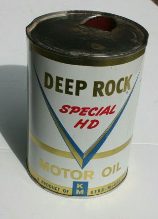 Kerr Mcgee Deep Rock Special Hd Motor Oil 1 Quart Can All Metal Empty