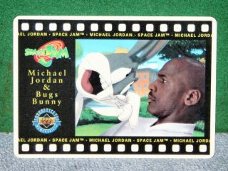 1996 Upper Deck Michael Jordan & Bugs Bunny Space Jam Ceramic Card No 2196 2