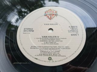 Van Halen Ii 1st 1979 Press Uk Lp - Time Capsule Vinyl With Rare Poster