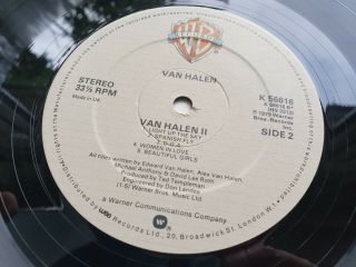 VAN HALEN II 1st 1979 Press UK LP - TIME CAPSULE VINYL WITH RARE POSTER 3