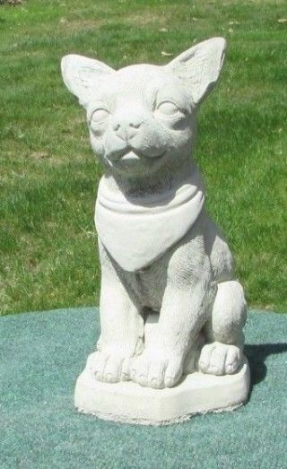 Concrete Chihuahua Dog Statue,  Memorial Or Grave Marker