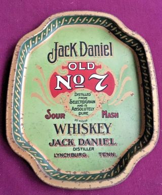 Jack Daniels Tray Tin Whiskey Old No 7 Barringer Wallis And Manners 6 " X 8 "
