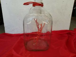 Vintage 1960s Sealtest Gallon Milk Jug,  Glass With Plastic Handle Deposit Bottle