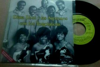 Diana Ross & Temptations - The Impossible Dream 7 " Mexico Rare Ps Motown