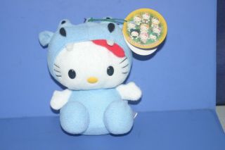 Sanrio Hello Kitty In The Jungle Hippopotamus Plush Doll Coin Purse Japan
